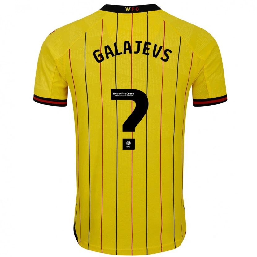 Danxen Barn Marats Galajevs #0 Gul Svart Hemmatröja Matchtröjor 2024/25 Tröjor T-Tröja