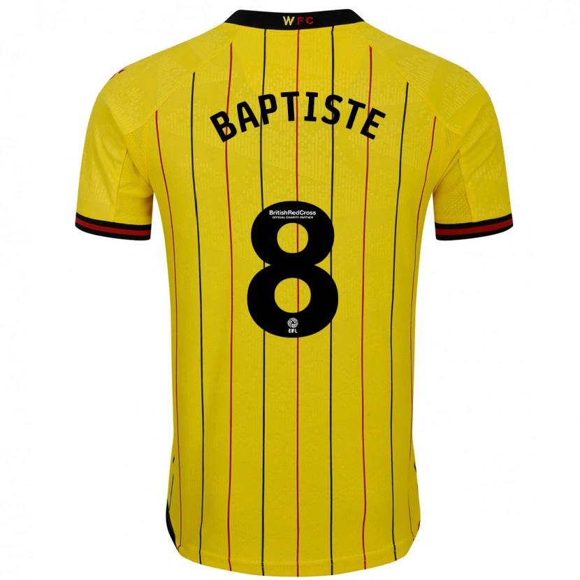Danxen Barn Bianca Baptiste #8 Gul Svart Hemmatröja Matchtröjor 2024/25 Tröjor T-Tröja