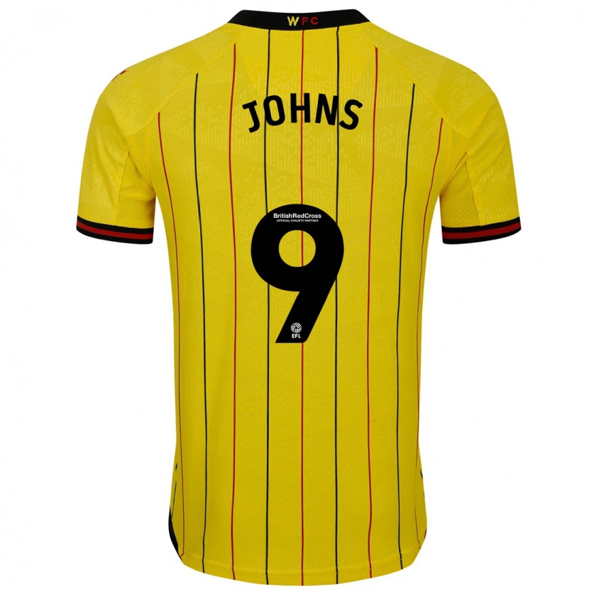 Danxen Barn Carly Johns #9 Gul Svart Hemmatröja Matchtröjor 2024/25 Tröjor T-Tröja