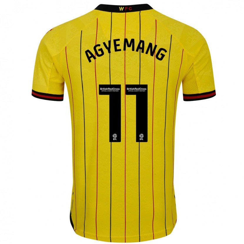 Danxen Barn Michelle Agyemang #11 Gul Svart Hemmatröja Matchtröjor 2024/25 Tröjor T-Tröja