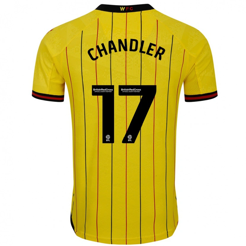 Danxen Barn Megan Chandler #17 Gul Svart Hemmatröja Matchtröjor 2024/25 Tröjor T-Tröja