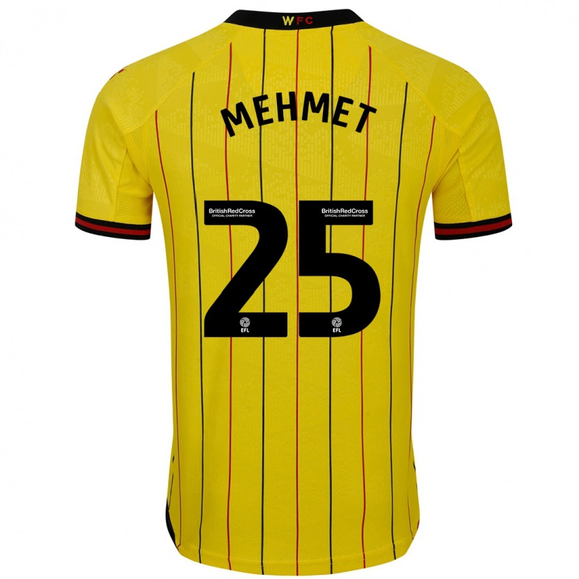 Danxen Barn Melis Mehmet #25 Gul Svart Hemmatröja Matchtröjor 2024/25 Tröjor T-Tröja