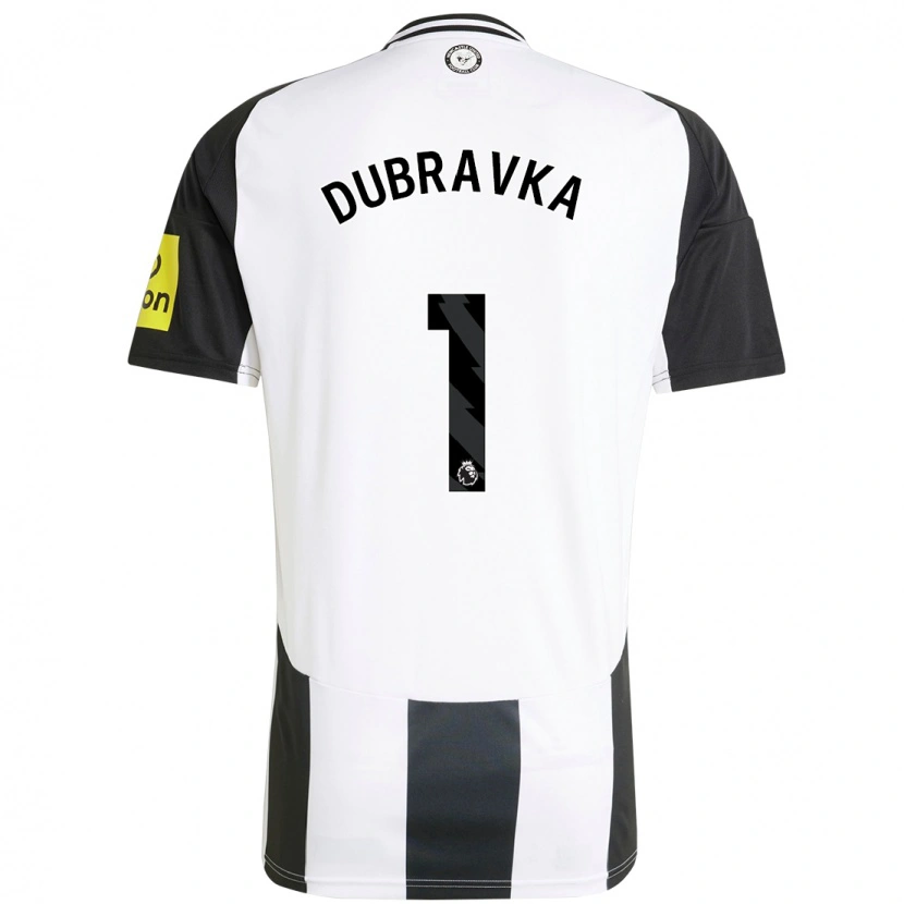 Danxen Barn Martin Dúbravka #1 Vit Svart Hemmatröja Matchtröjor 2024/25 Tröjor T-Tröja