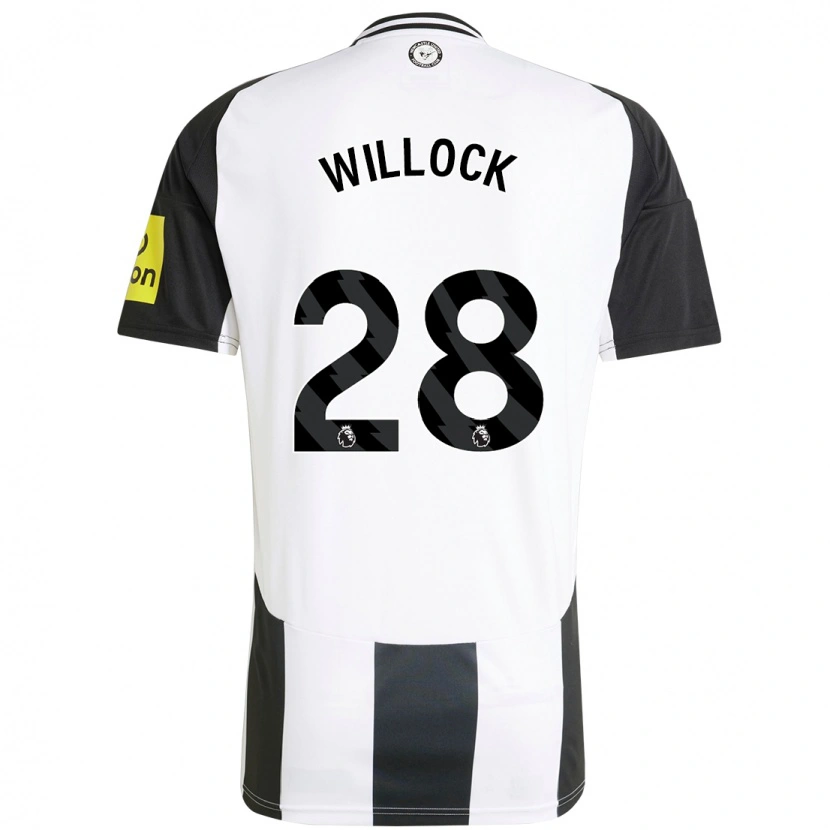 Danxen Barn Joe Willock #28 Vit Svart Hemmatröja Matchtröjor 2024/25 Tröjor T-Tröja