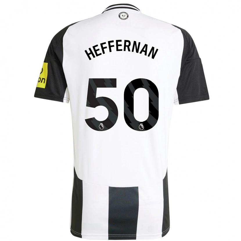Danxen Barn Cathal Heffernan #50 Vit Svart Hemmatröja Matchtröjor 2024/25 Tröjor T-Tröja
