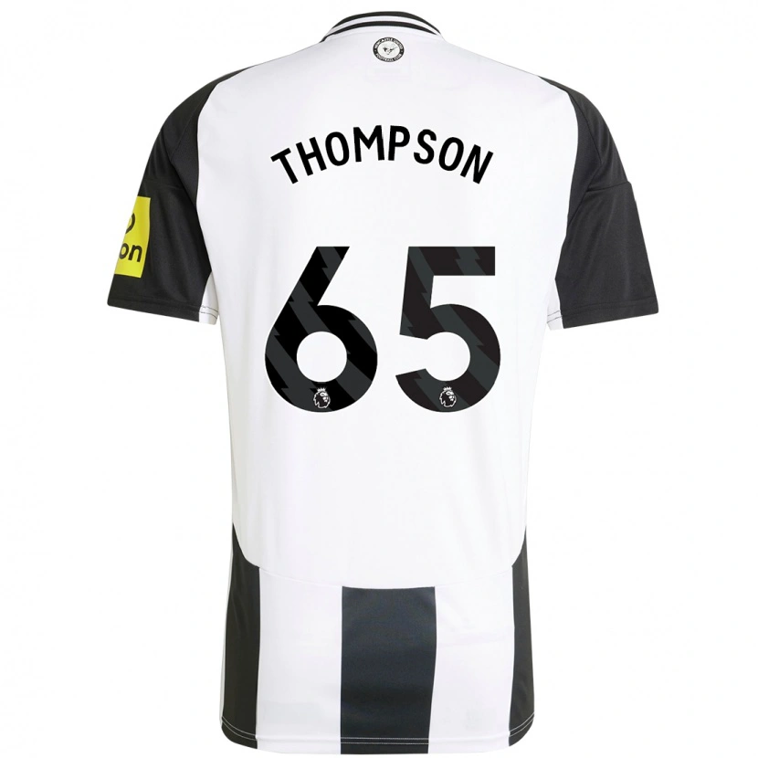 Danxen Barn Ciaran Thompson #65 Vit Svart Hemmatröja Matchtröjor 2024/25 Tröjor T-Tröja