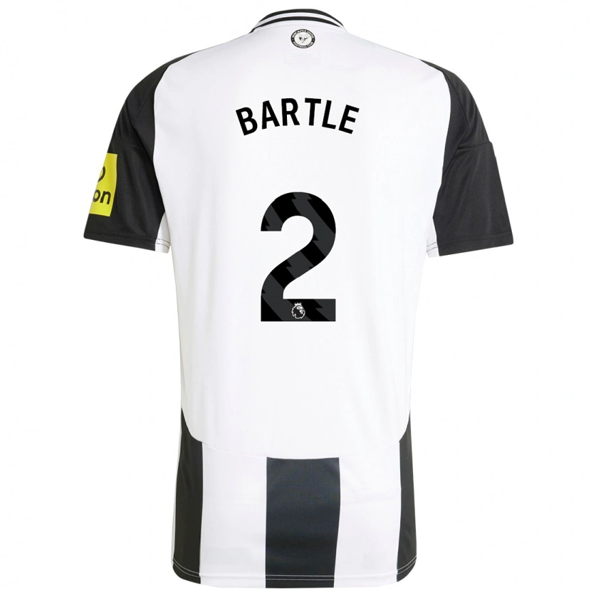 Danxen Barn Jodie Bartle #2 Vit Svart Hemmatröja Matchtröjor 2024/25 Tröjor T-Tröja