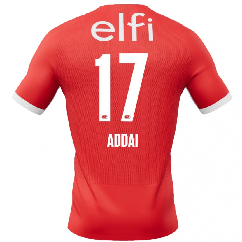 Danxen Barn Jayden Addai #17 Röd Vit Hemmatröja Matchtröjor 2024/25 Tröjor T-Tröja