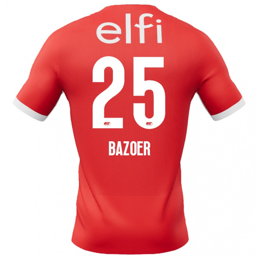 Danxen Barn Riechedly Bazoer #25 Röd Vit Hemmatröja Matchtröjor 2024/25 Tröjor T-Tröja