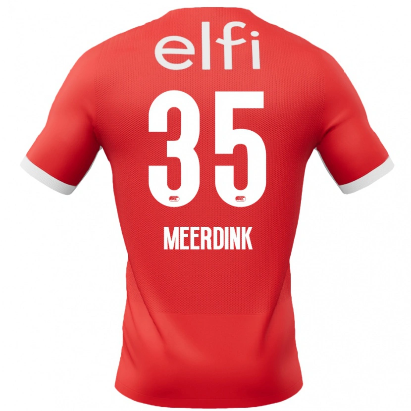 Danxen Barn Mexx Meerdink #35 Röd Vit Hemmatröja Matchtröjor 2024/25 Tröjor T-Tröja