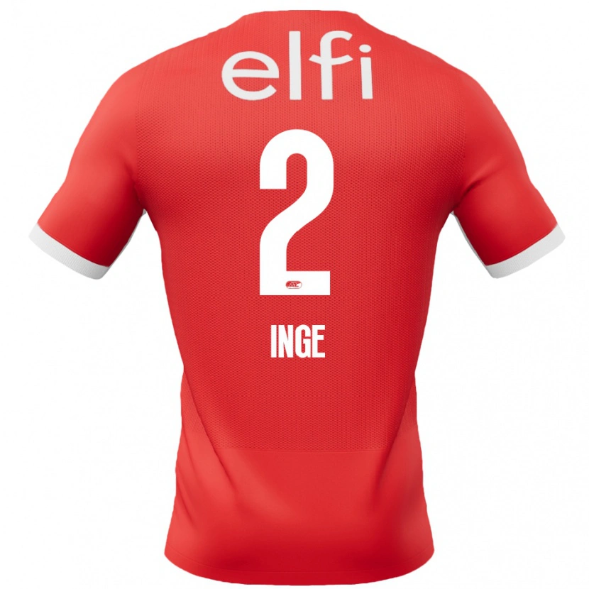 Danxen Barn Kiani Inge #2 Röd Vit Hemmatröja Matchtröjor 2024/25 Tröjor T-Tröja