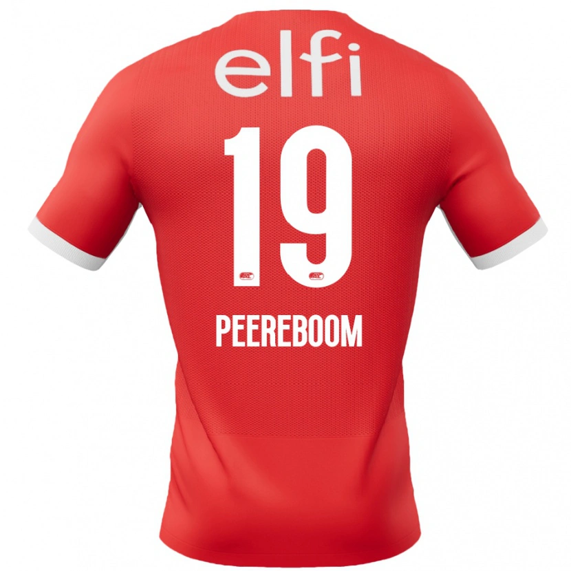 Danxen Barn Sanne Peereboom #19 Röd Vit Hemmatröja Matchtröjor 2024/25 Tröjor T-Tröja