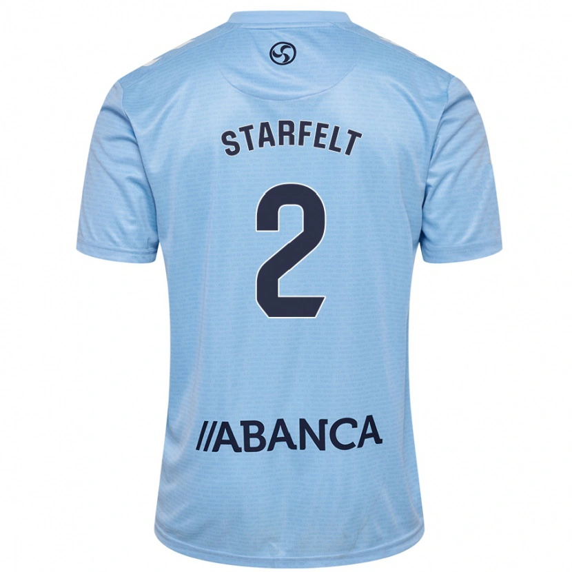 Danxen Barn Carl Starfelt #2 Himmelsblå Hemmatröja Matchtröjor 2024/25 Tröjor T-Tröja
