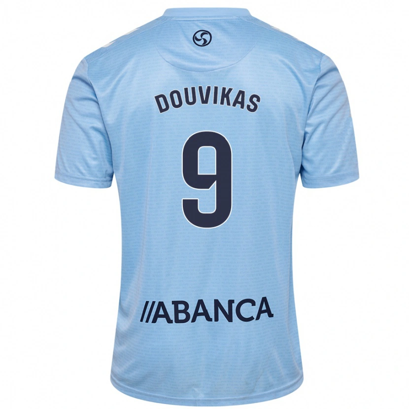 Danxen Barn Anastasios Douvikas #9 Himmelsblå Hemmatröja Matchtröjor 2024/25 Tröjor T-Tröja