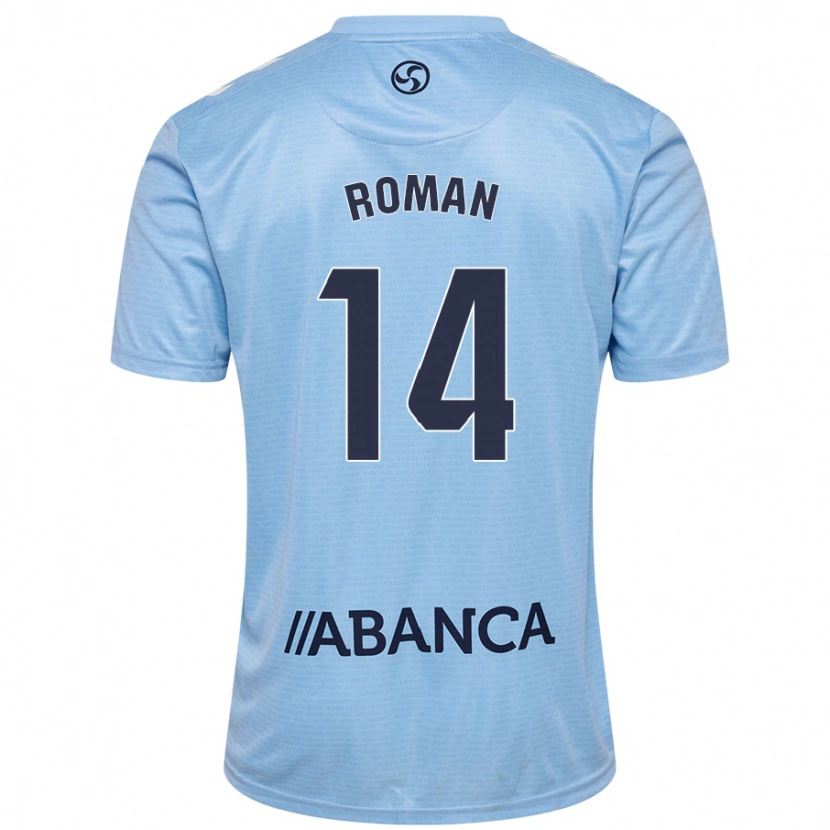 Danxen Barn Miguel Román #14 Himmelsblå Hemmatröja Matchtröjor 2024/25 Tröjor T-Tröja