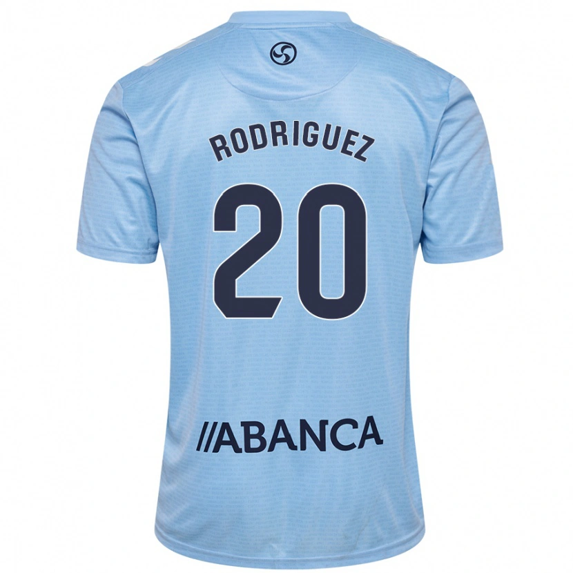 Danxen Barn Javi Rodríguez #20 Himmelsblå Hemmatröja Matchtröjor 2024/25 Tröjor T-Tröja