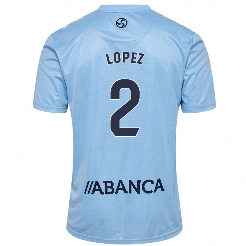 Danxen Barn Iván López #2 Himmelsblå Hemmatröja Matchtröjor 2024/25 Tröjor T-Tröja