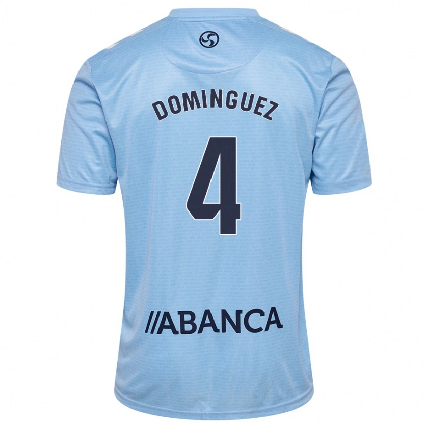 Danxen Barn Javi Domínguez #4 Himmelsblå Hemmatröja Matchtröjor 2024/25 Tröjor T-Tröja