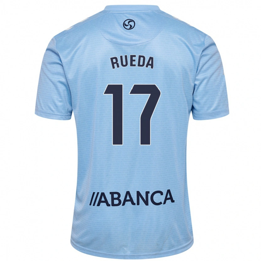 Danxen Barn Javi Rueda #17 Himmelsblå Hemmatröja Matchtröjor 2024/25 Tröjor T-Tröja