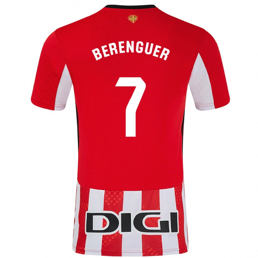Danxen Barn Álex Berenguer #7 Röd Vit Hemmatröja Matchtröjor 2024/25 Tröjor T-Tröja