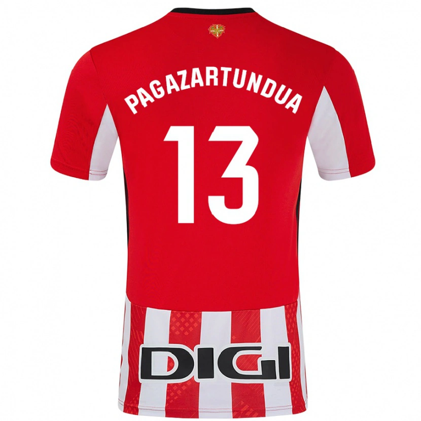 Danxen Barn Iker Pagazartundua #13 Röd Vit Hemmatröja Matchtröjor 2024/25 Tröjor T-Tröja