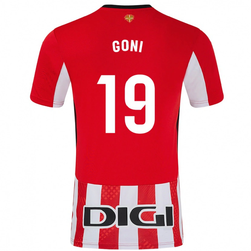 Danxen Barn Marcos Goñi #19 Röd Vit Hemmatröja Matchtröjor 2024/25 Tröjor T-Tröja