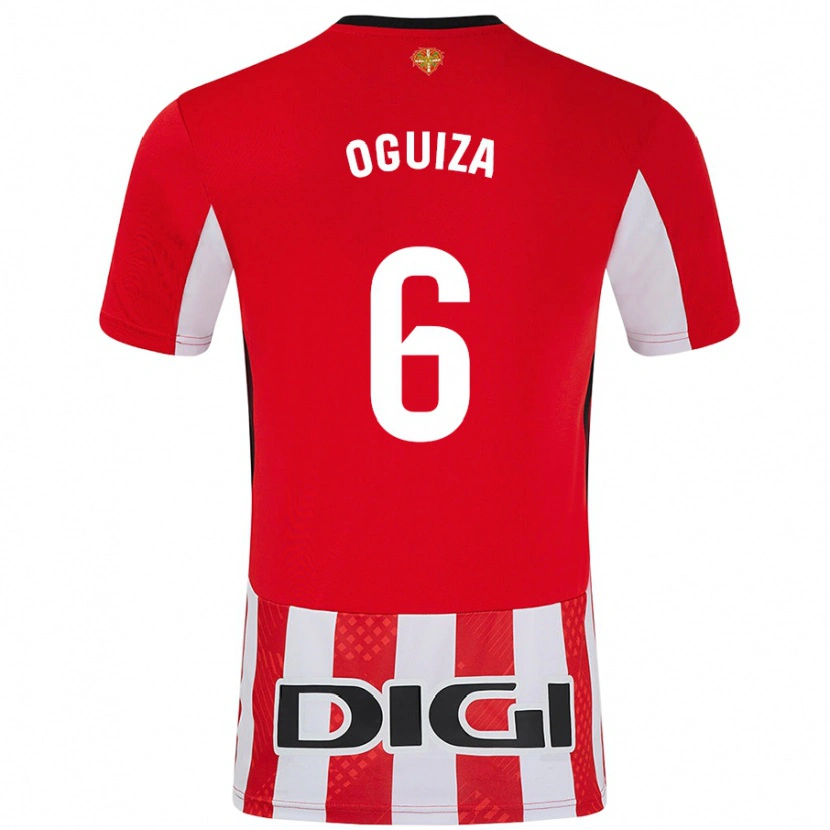 Danxen Barn Irene Oguiza #6 Röd Vit Hemmatröja Matchtröjor 2024/25 Tröjor T-Tröja