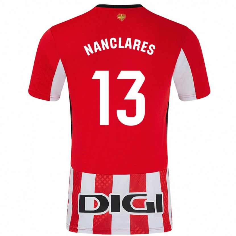Danxen Barn Adriana Nanclares #13 Röd Vit Hemmatröja Matchtröjor 2024/25 Tröjor T-Tröja