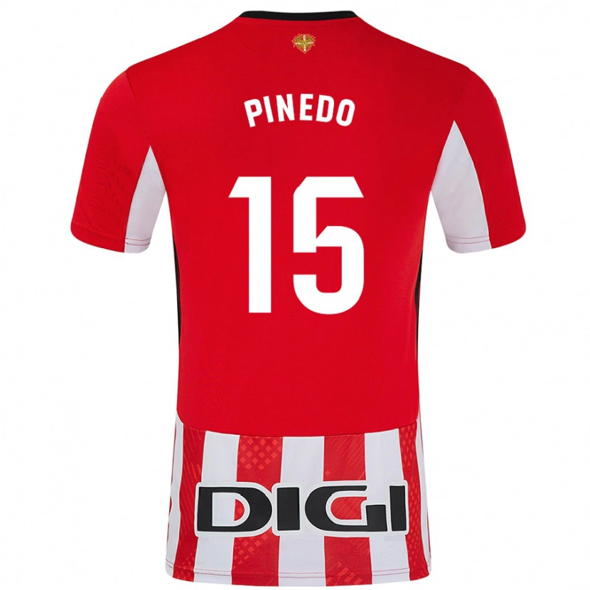 Danxen Barn Clara Pinedo Castresana #15 Röd Vit Hemmatröja Matchtröjor 2024/25 Tröjor T-Tröja