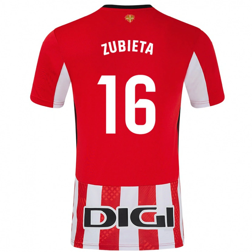 Danxen Barn Maite Zubieta #16 Röd Vit Hemmatröja Matchtröjor 2024/25 Tröjor T-Tröja