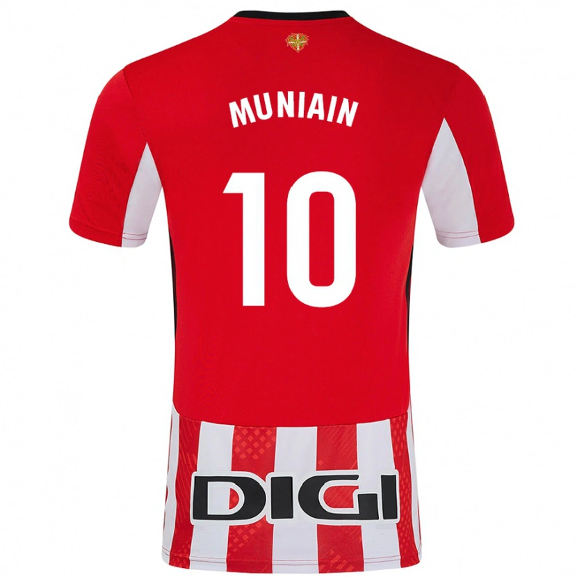 Danxen Barn Iker Muniain #10 Röd Vit Hemmatröja Matchtröjor 2024/25 Tröjor T-Tröja