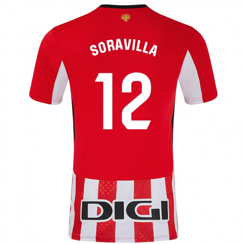 Danxen Barn Ander Soravilla #12 Röd Vit Hemmatröja Matchtröjor 2024/25 Tröjor T-Tröja