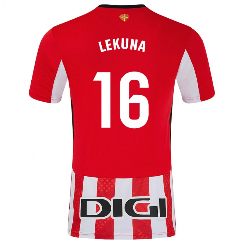 Danxen Barn Adrián Lekuna #16 Röd Vit Hemmatröja Matchtröjor 2024/25 Tröjor T-Tröja