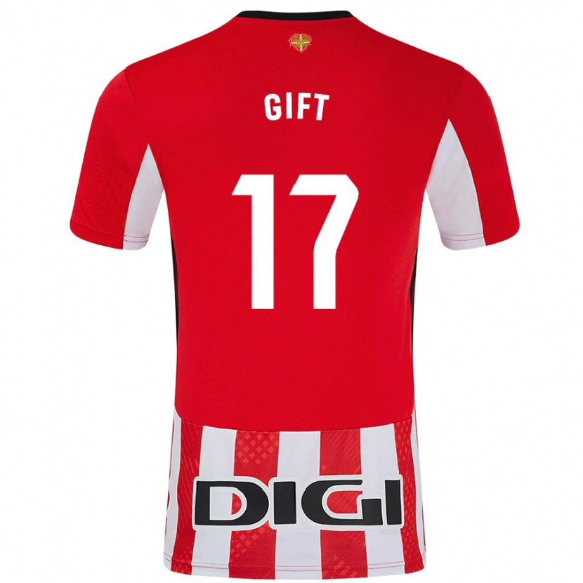 Danxen Barn Elijah Gift #17 Röd Vit Hemmatröja Matchtröjor 2024/25 Tröjor T-Tröja