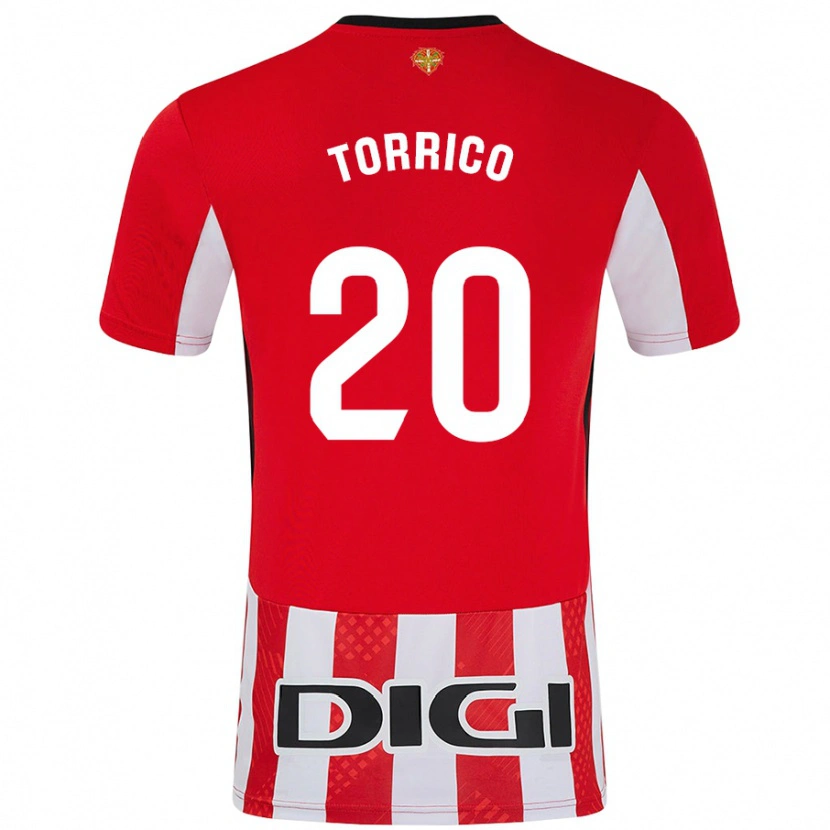 Danxen Barn Aitor Torrico #20 Röd Vit Hemmatröja Matchtröjor 2024/25 Tröjor T-Tröja