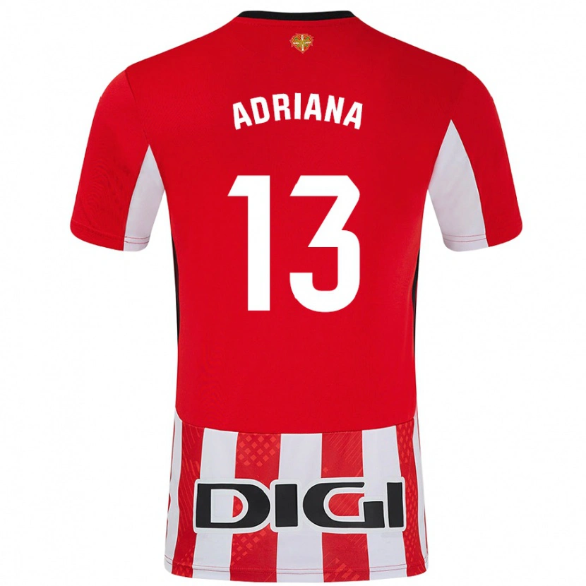 Danxen Barn Adriana Nanclares Romero #13 Röd Vit Hemmatröja Matchtröjor 2024/25 Tröjor T-Tröja