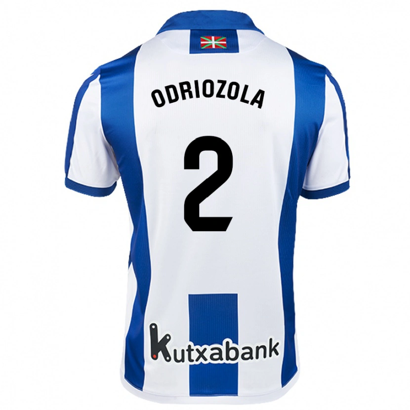 Danxen Barn Álvaro Odriozola #2 Vit Blå Hemmatröja Matchtröjor 2024/25 Tröjor T-Tröja