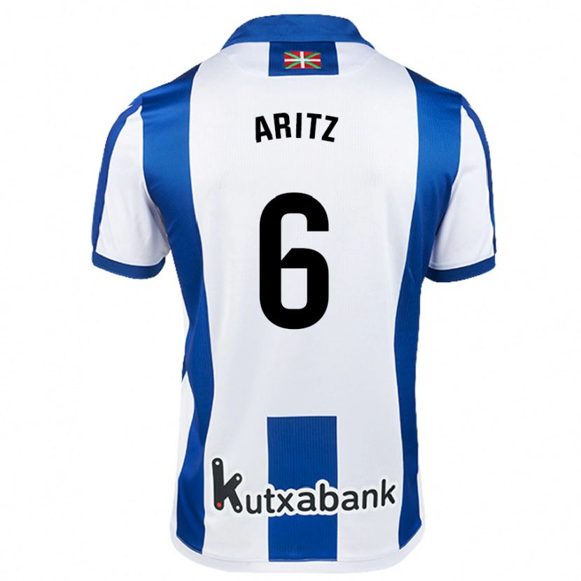 Danxen Barn Aritz Elustondo #6 Vit Blå Hemmatröja Matchtröjor 2024/25 Tröjor T-Tröja