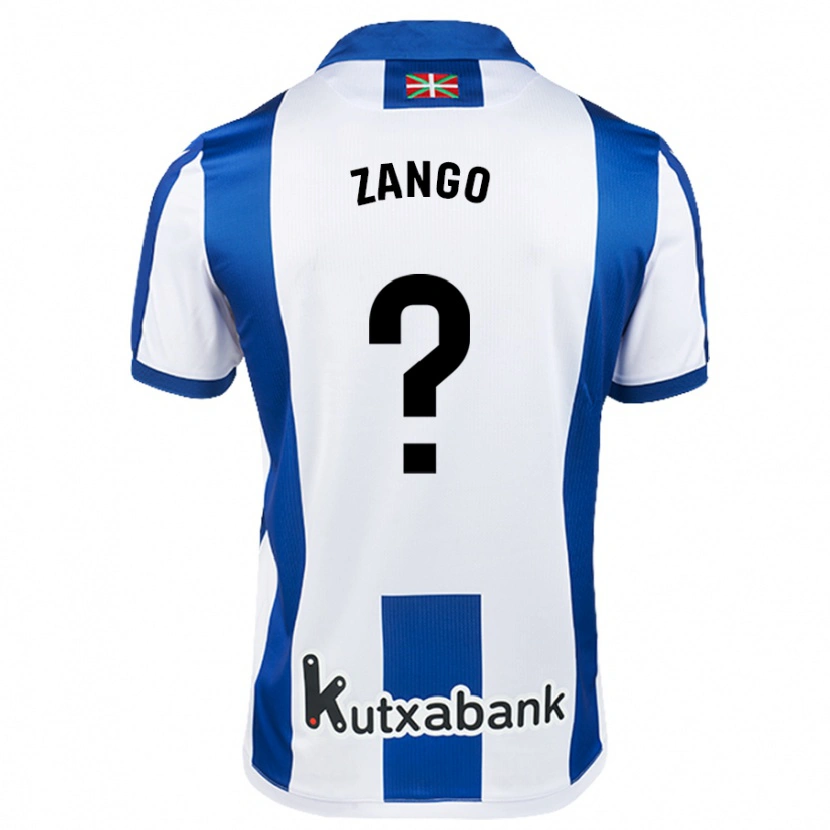 Danxen Barn Adrián Zango #0 Vit Blå Hemmatröja Matchtröjor 2024/25 Tröjor T-Tröja