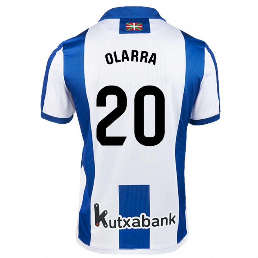 Danxen Barn Aimar Olarra #20 Vit Blå Hemmatröja Matchtröjor 2024/25 Tröjor T-Tröja