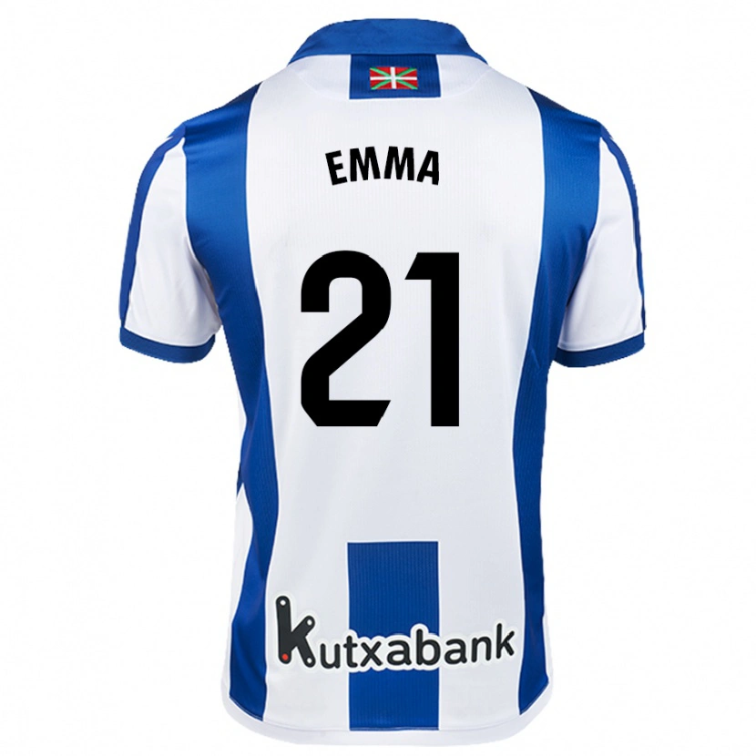 Danxen Barn Emma Ramirez Gorgoso #21 Vit Blå Hemmatröja Matchtröjor 2024/25 Tröjor T-Tröja