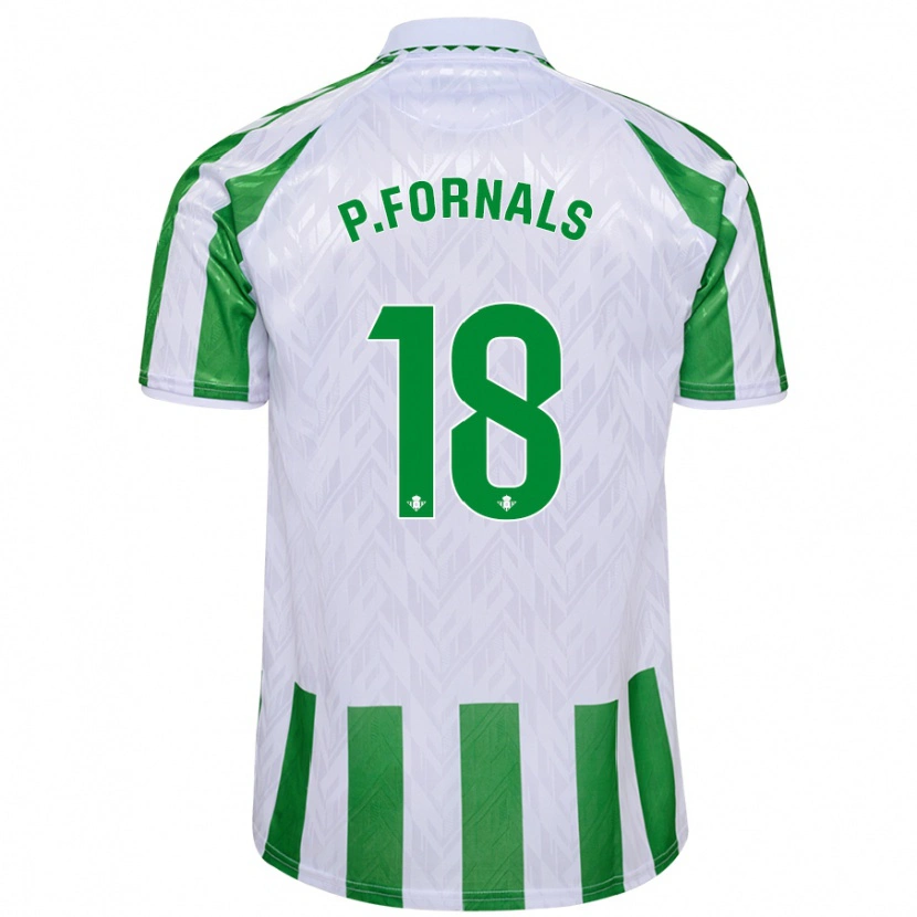 Danxen Barn Pablo Fornals #18 Gröna Vita Ränder Hemmatröja Matchtröjor 2024/25 Tröjor T-Tröja