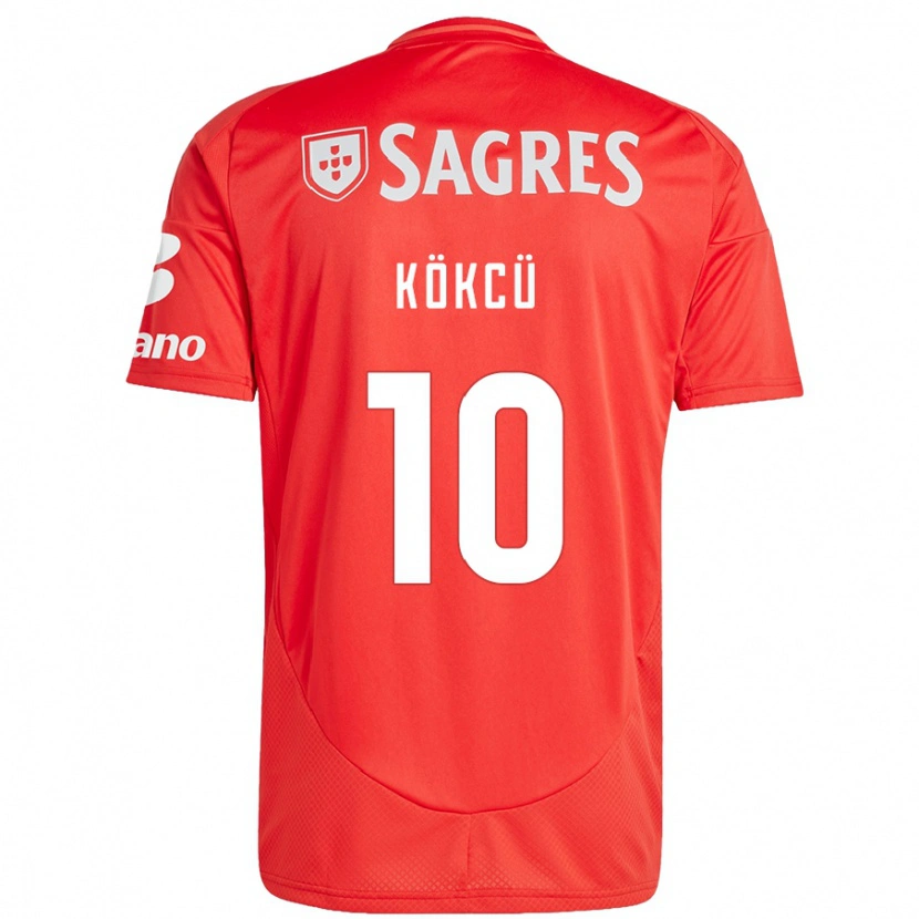 Danxen Barn Orkun Kökçü #10 Röd Vit Hemmatröja Matchtröjor 2024/25 Tröjor T-Tröja