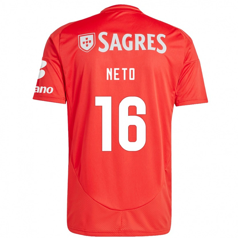Danxen Barn Martim Neto #16 Röd Vit Hemmatröja Matchtröjor 2024/25 Tröjor T-Tröja