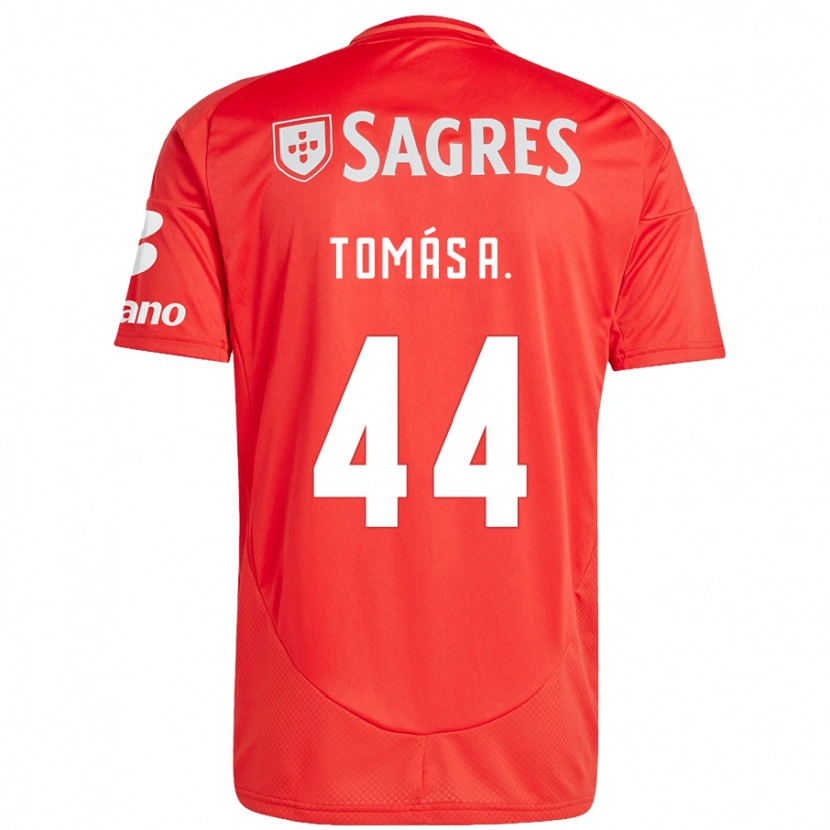 Danxen Barn Tomás Araújo #44 Röd Vit Hemmatröja Matchtröjor 2024/25 Tröjor T-Tröja