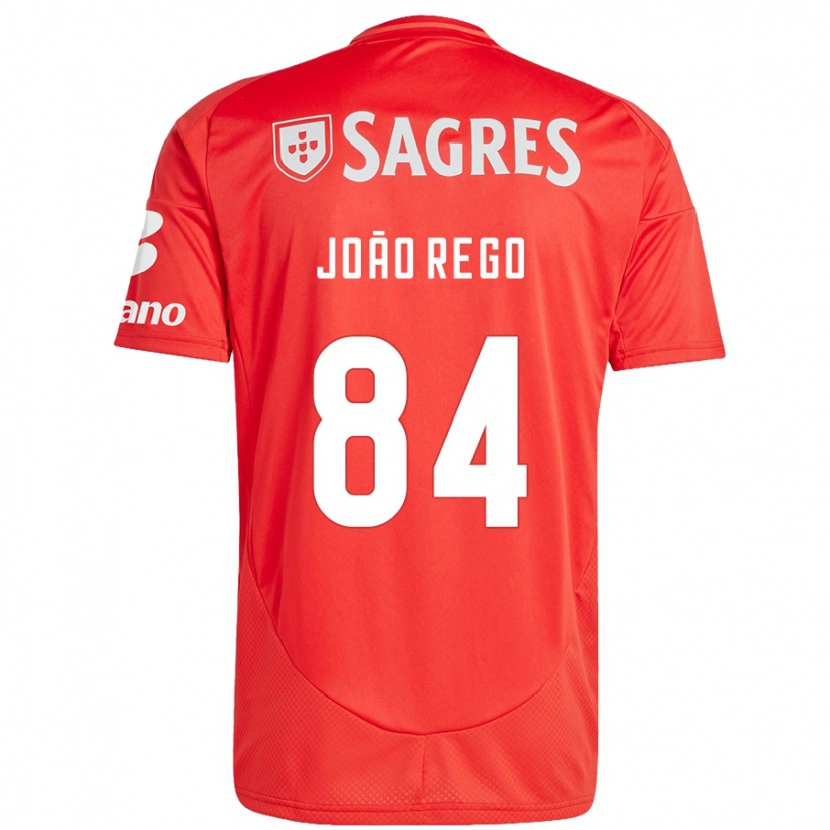 Danxen Barn João Rêgo #84 Röd Vit Hemmatröja Matchtröjor 2024/25 Tröjor T-Tröja