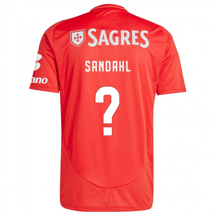 Danxen Barn Alexander Sandahl #0 Röd Vit Hemmatröja Matchtröjor 2024/25 Tröjor T-Tröja