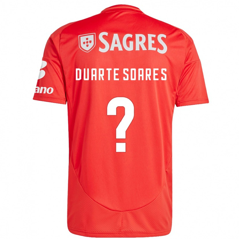 Danxen Barn Duarte Soares #0 Röd Vit Hemmatröja Matchtröjor 2024/25 Tröjor T-Tröja