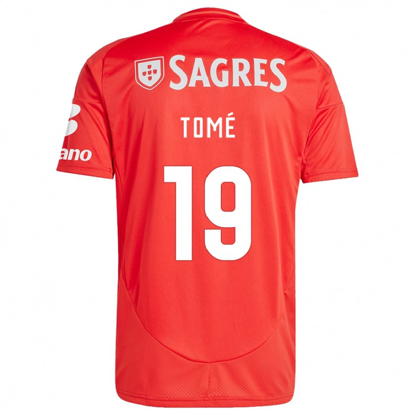 Danxen Barn Olivio Tomé #19 Röd Vit Hemmatröja Matchtröjor 2024/25 Tröjor T-Tröja