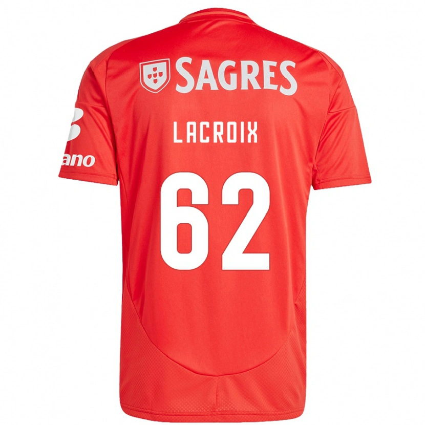 Danxen Barn Lenny Lacroix #62 Röd Vit Hemmatröja Matchtröjor 2024/25 Tröjor T-Tröja
